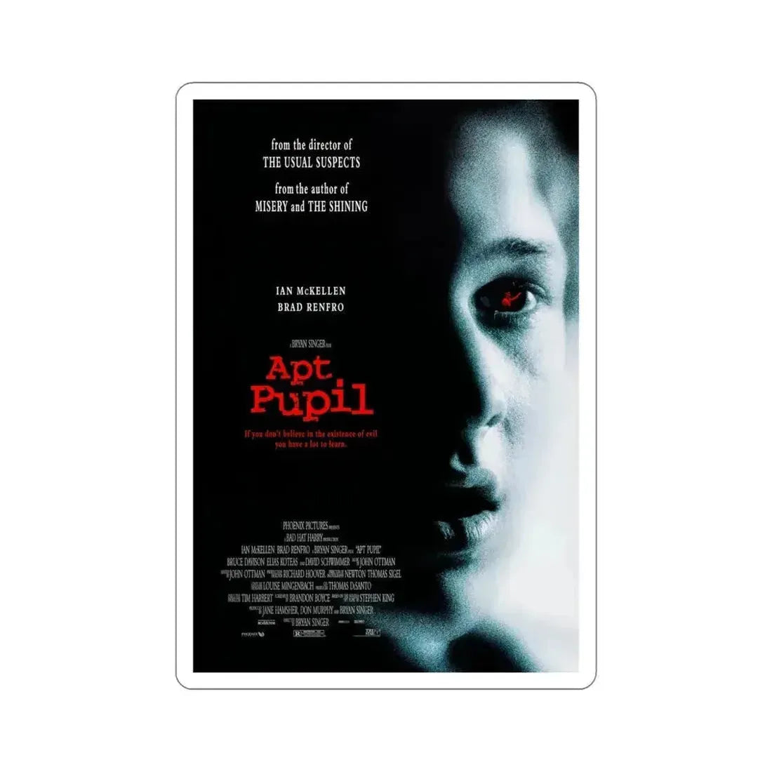 Apt Pupil 1998 Movie Poster STICKER Vinyl Die-Cut Decal 5 Inch - The Sticker Space