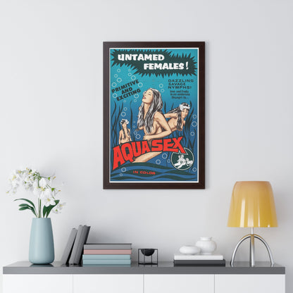 AQUA SEX (THE MERMAIDS OF TIBURON) 1962 - Framed Movie Poster-The Sticker Space