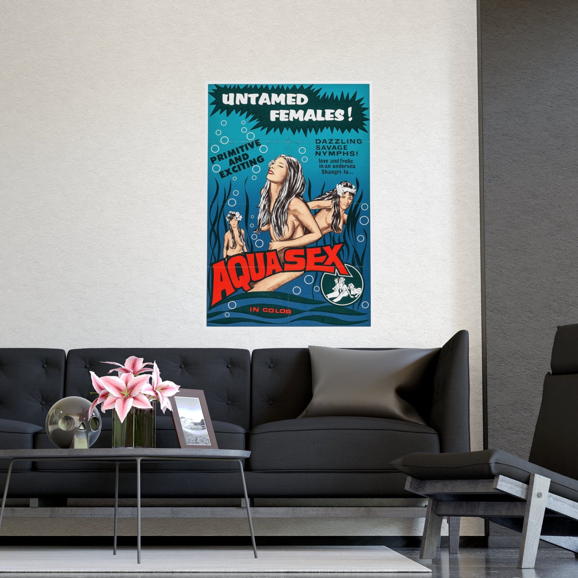 AQUA SEX (THE MERMAIDS OF TIBURON) 1962 - Paper Movie Poster-The Sticker Space