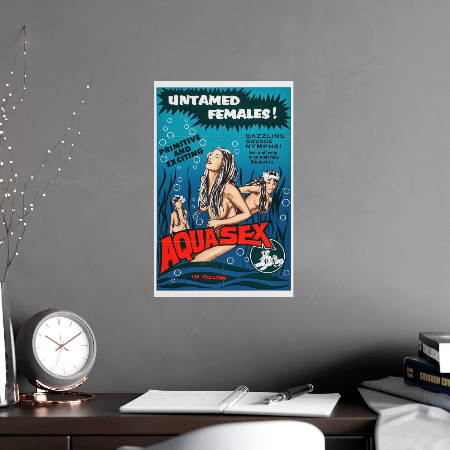 AQUA SEX (THE MERMAIDS OF TIBURON) 1962 - Paper Movie Poster-The Sticker Space