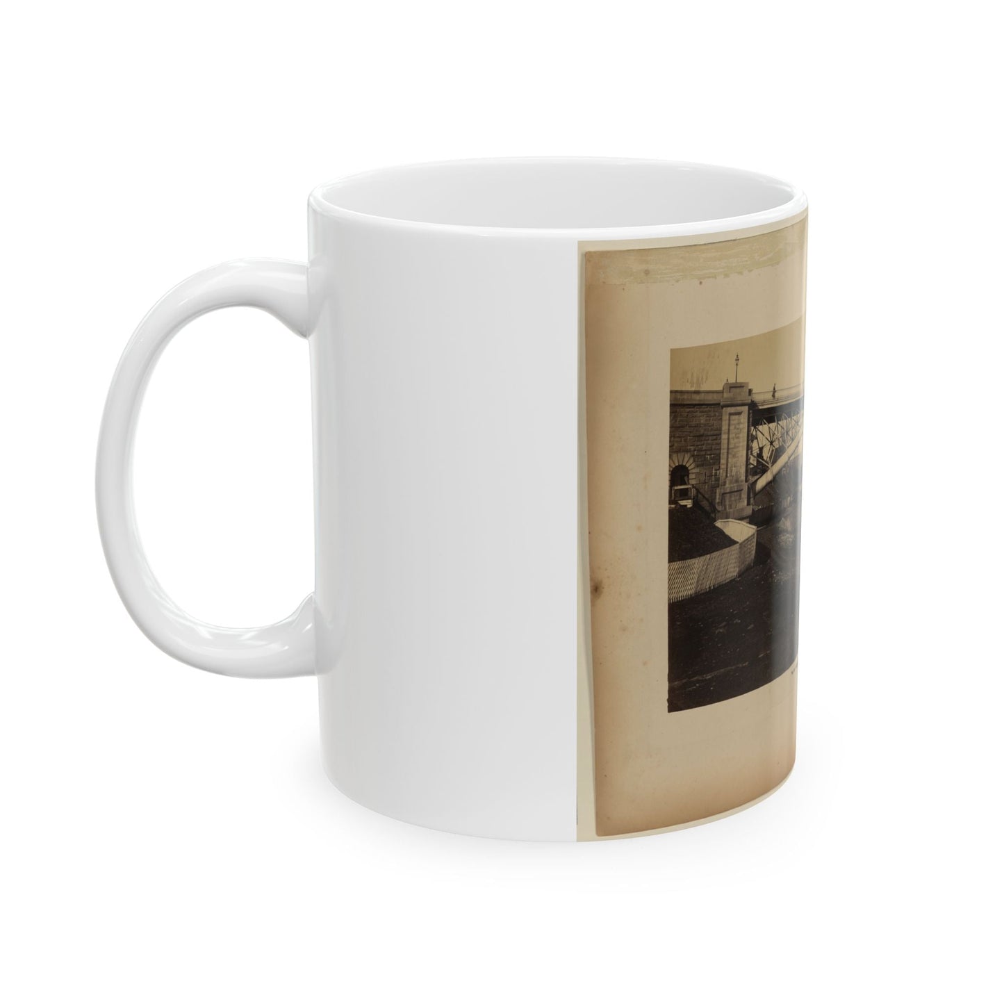 Aqueduct Bridge, Georgetown, D.C., Erected By Maj. Gen. M.C. Meigs (U.S. Civil War) White Coffee Mug