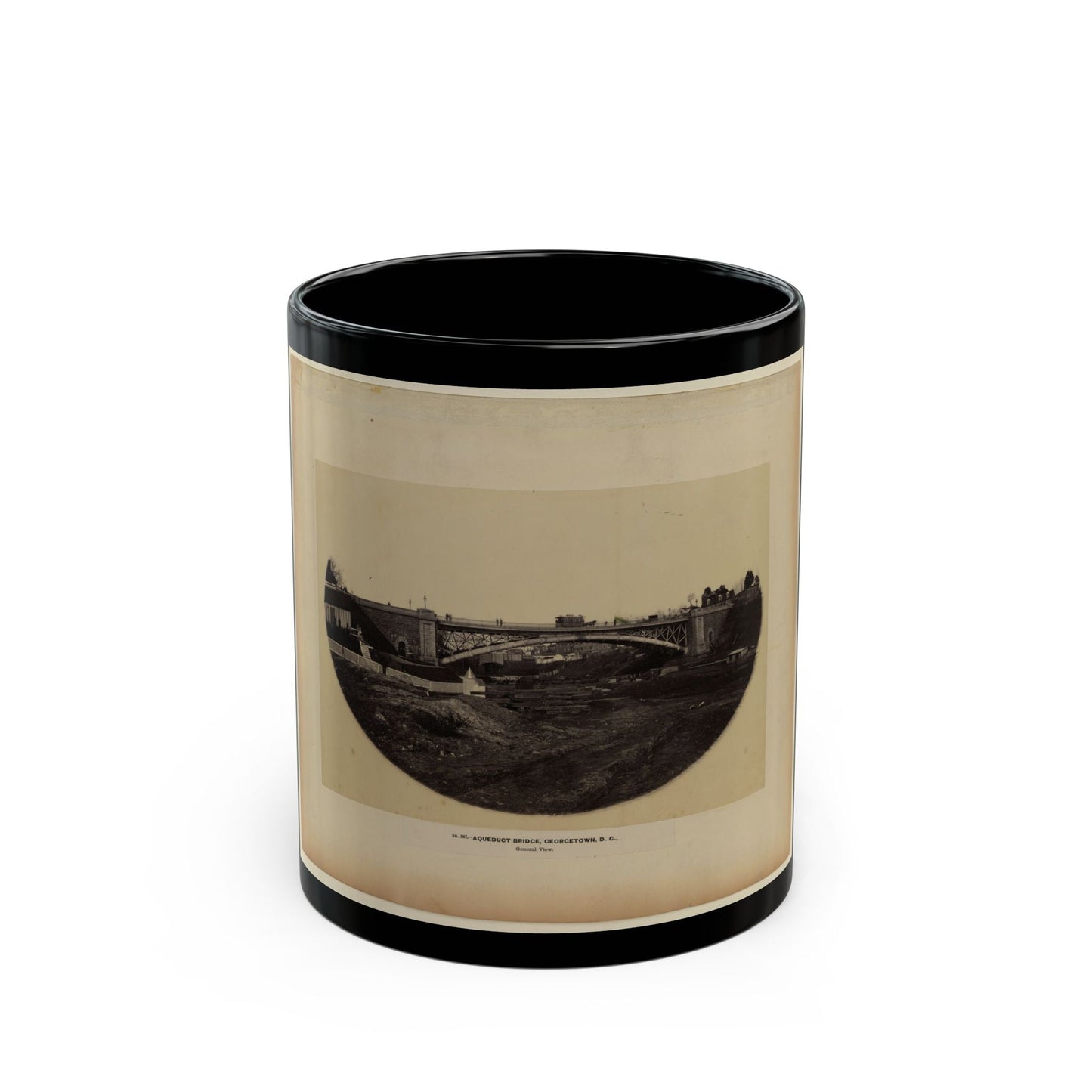 Aqueduct Bridge, Georgetown, D.C., General View (U.S. Civil War) Black Coffee Mug