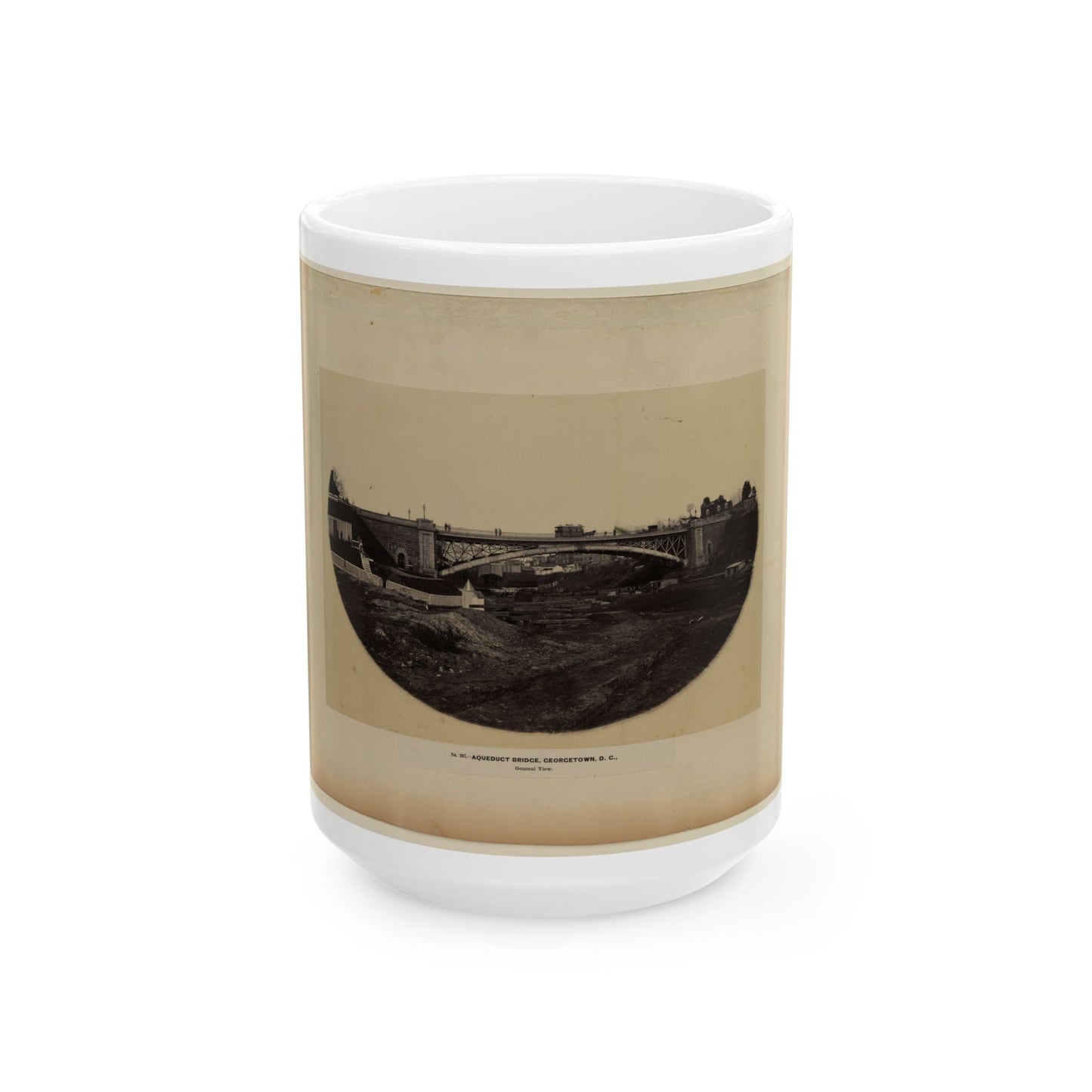 Aqueduct Bridge, Georgetown, D.C., General View (U.S. Civil War) White Coffee Mug