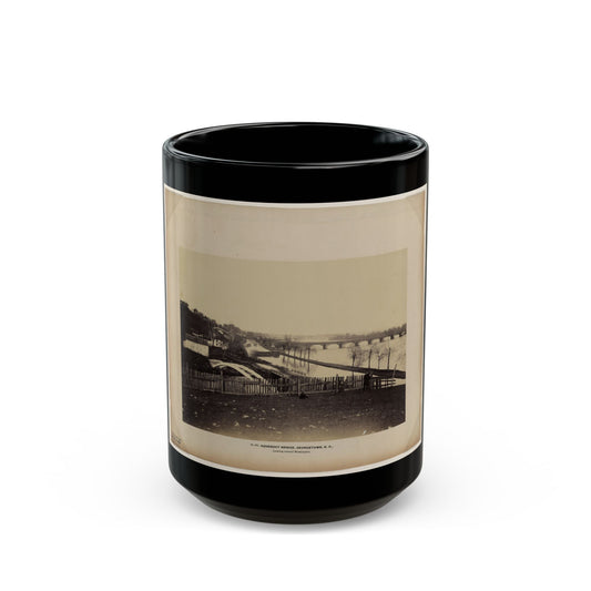 Aqueduct Bridge, Georgetown, D.C., Looking Toward Washington (U.S. Civil War) Black Coffee Mug