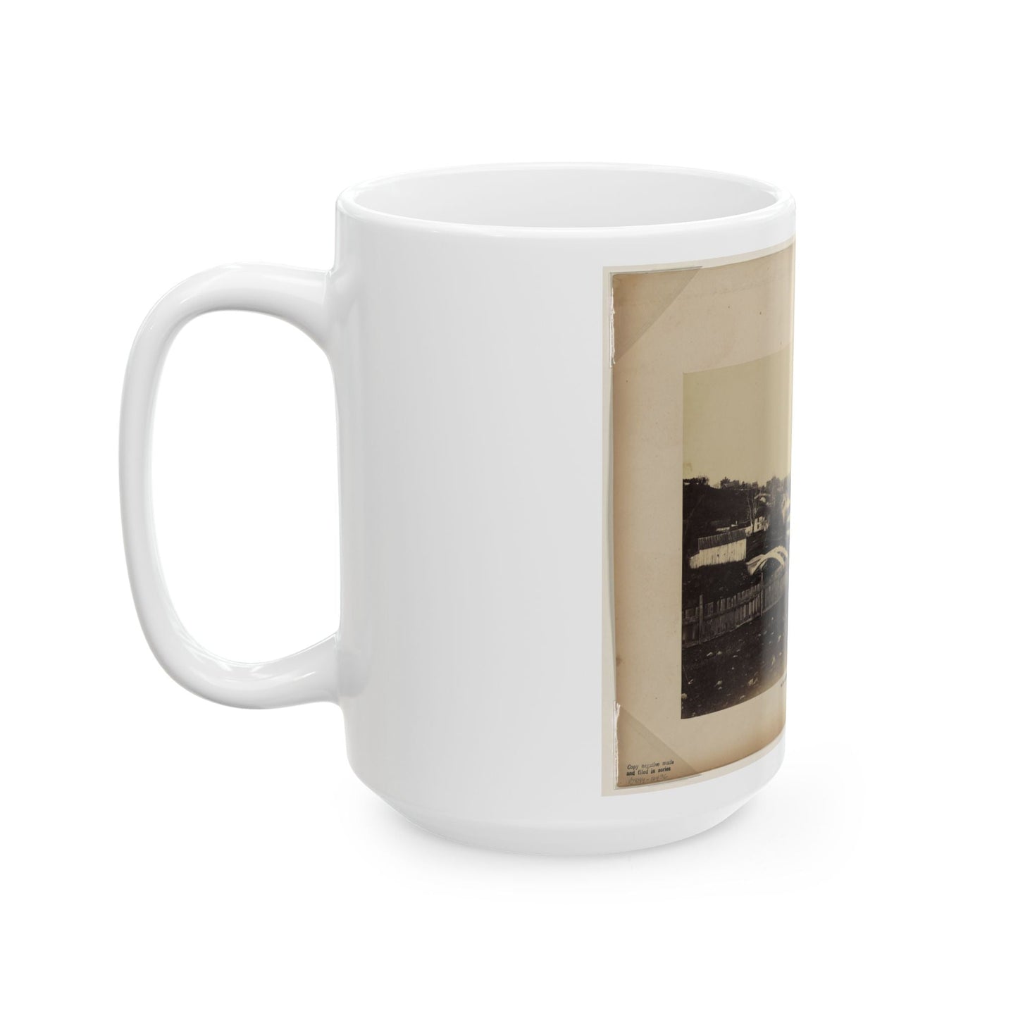 Aqueduct Bridge, Georgetown, D.C., Looking Toward Washington (U.S. Civil War) White Coffee Mug