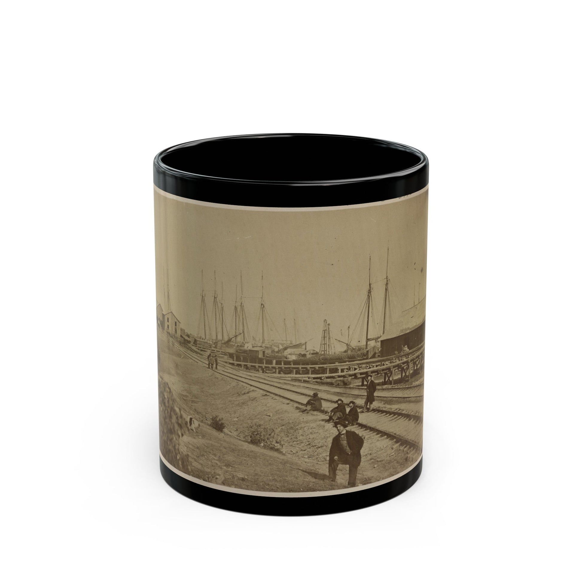 Aquia Creek Landing (U.S. Civil War) Black Coffee Mug-11oz-The Sticker Space