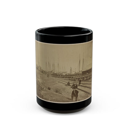 Aquia Creek Landing (U.S. Civil War) Black Coffee Mug-15oz-The Sticker Space