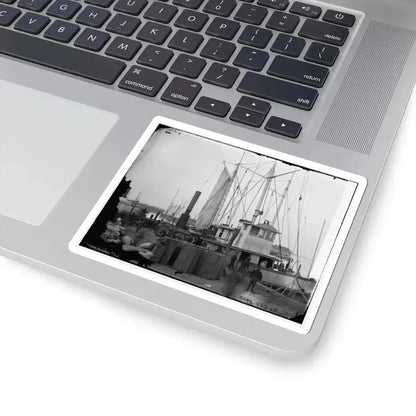 Aquia Creek Landing, Va. Wharf With Transport and Supplies (U.S. Civil War) STICKER Vinyl Kiss-Cut Decal - The Sticker Space