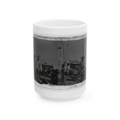 Aquia Creek Landing, Va. Embarkation Of 9th Army Corps For Fort Monroe; Another View (U.S. Civil War) White Coffee Mug