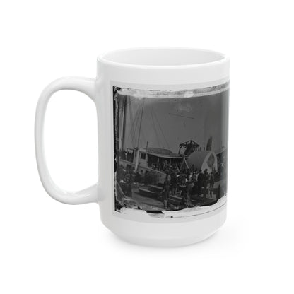 Aquia Creek Landing, Va. Embarkation Of 9th Army Corps For Fort Monroe; Another View (U.S. Civil War) White Coffee Mug