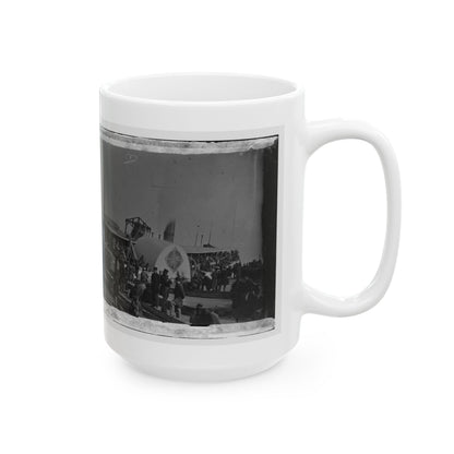 Aquia Creek Landing, Va. Embarkation Of 9th Army Corps For Fort Monroe; Another View (U.S. Civil War) White Coffee Mug