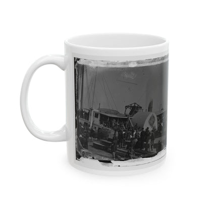 Aquia Creek Landing, Va. Embarkation Of 9th Army Corps For Fort Monroe; Another View (U.S. Civil War) White Coffee Mug