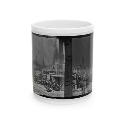 Aquia Creek Landing, Va. Embarkation Of 9th Army Corps For Fort Monroe (U.S. Civil War) White Coffee Mug