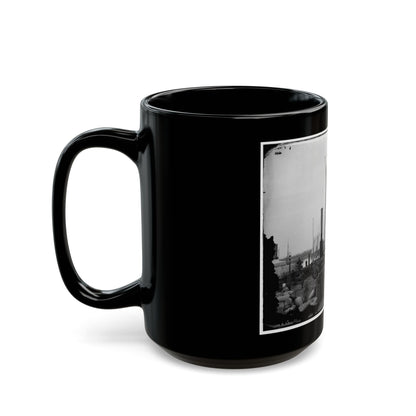 Aquia Creek Landing, Va. Wharf With Transport And Supplies (U.S. Civil War) Black Coffee Mug