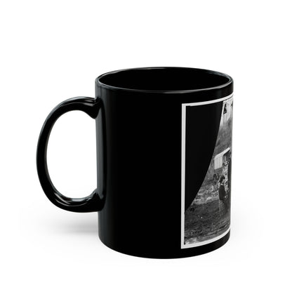 Aquia Creek Landing, Virginia (Vicinity). Group At Captain W.S. Hall's Wagon Camp (U.S. Civil War) Black Coffee Mug