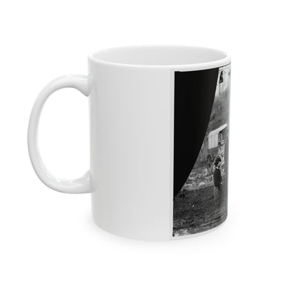 Aquia Creek Landing, Virginia (Vicinity). Group At Captain W.S. Hall's Wagon Camp (U.S. Civil War) White Coffee Mug