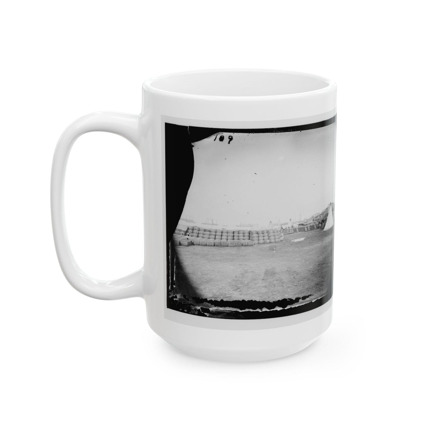 Aquia Creek Landing, Virginia. View From Commissary Department (U.S. Civil War) White Coffee Mug