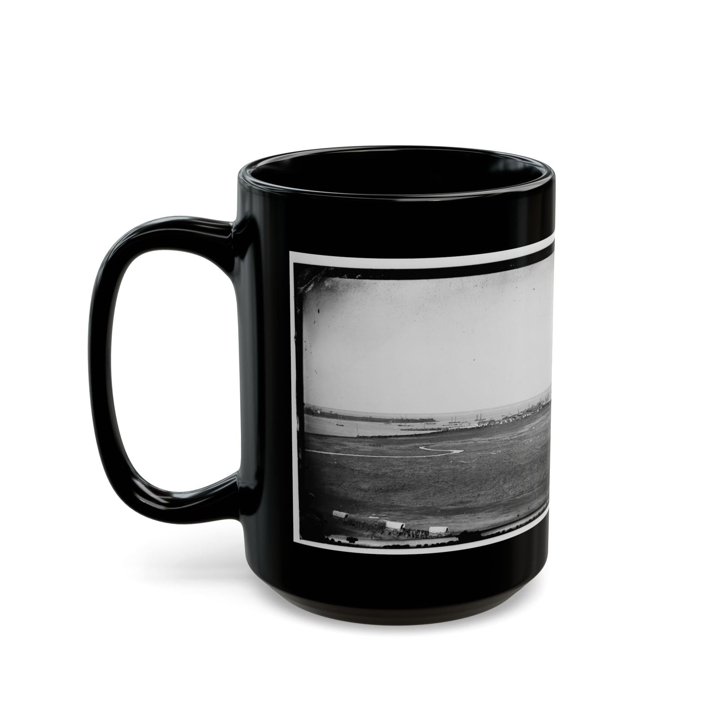 Aquia Creek Landing, Virginia. View Of Federal Supply Depot (U.S. Civil War) Black Coffee Mug