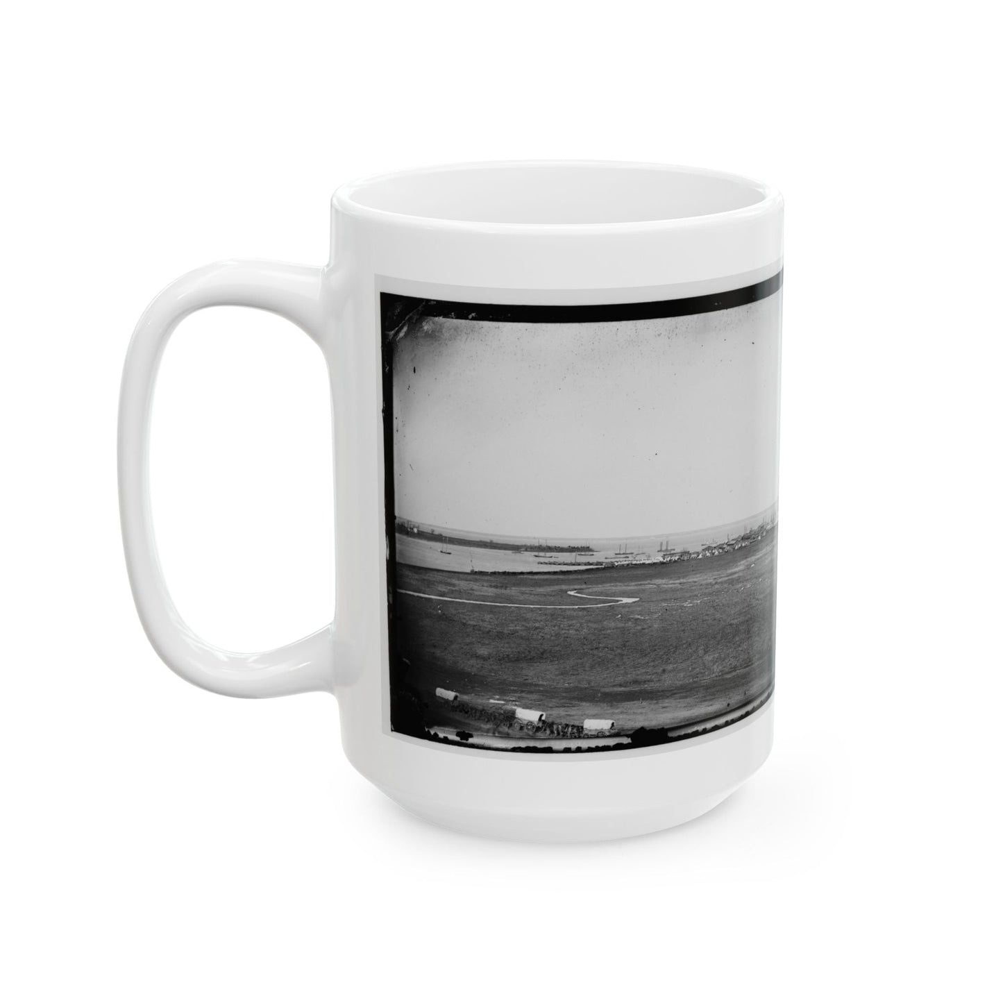 Aquia Creek Landing, Virginia. View Of Federal Supply Depot (U.S. Civil War) White Coffee Mug