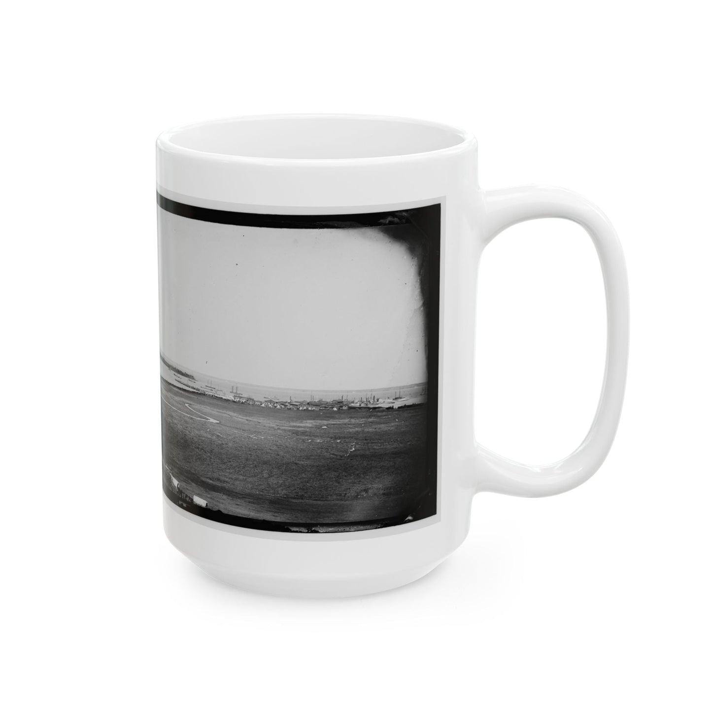 Aquia Creek Landing, Virginia. View Of Federal Supply Depot (U.S. Civil War) White Coffee Mug