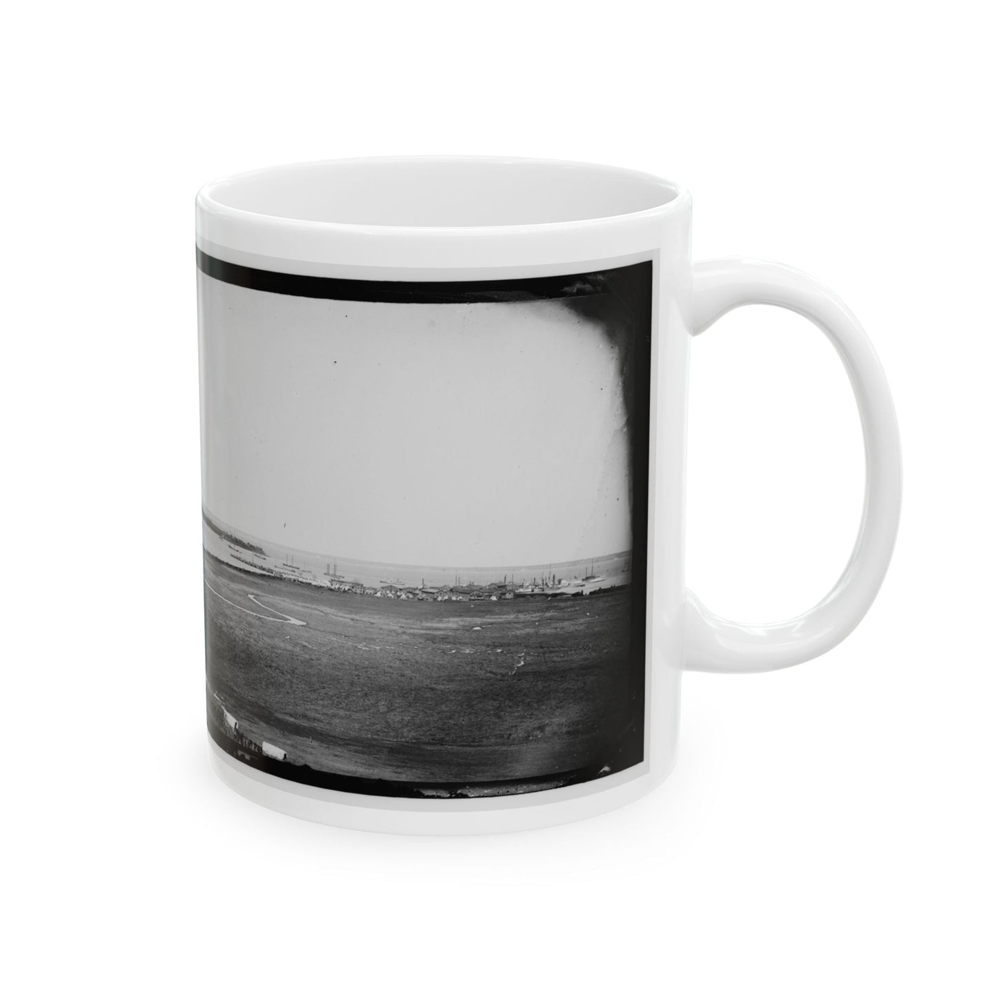 Aquia Creek Landing, Virginia. View Of Federal Supply Depot (U.S. Civil War) White Coffee Mug