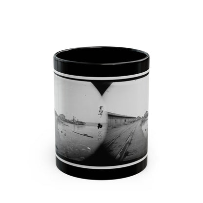 Aquia Creek Landing, Virginia. View Of Wharf (U.S. Civil War) Black Coffee Mug