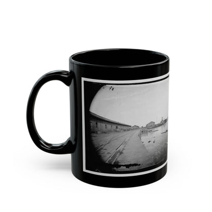 Aquia Creek Landing, Virginia. View Of Wharf (U.S. Civil War) Black Coffee Mug