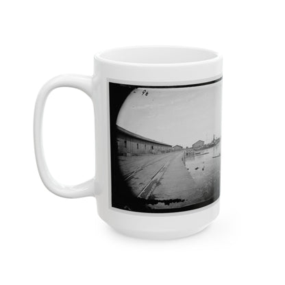 Aquia Creek Landing, Virginia. View Of Wharf (U.S. Civil War) White Coffee Mug