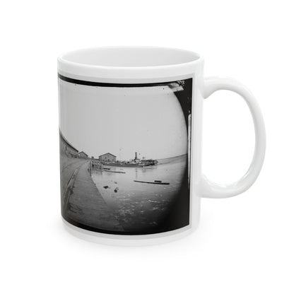 Aquia Creek Landing, Virginia. View Of Wharf (U.S. Civil War) White Coffee Mug