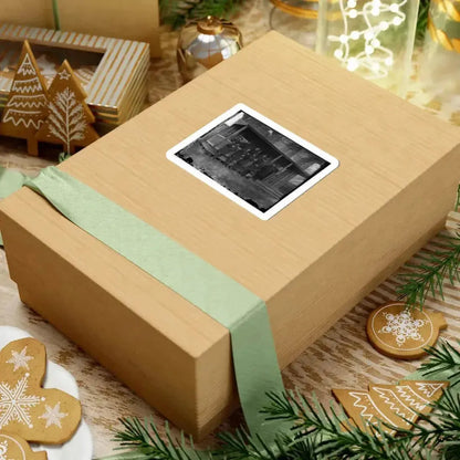 Aquia Creek, Virginia. Group Standing in Front of Hospital (U.S. Civil War) STICKER Vinyl Kiss-Cut Decal - The Sticker Space