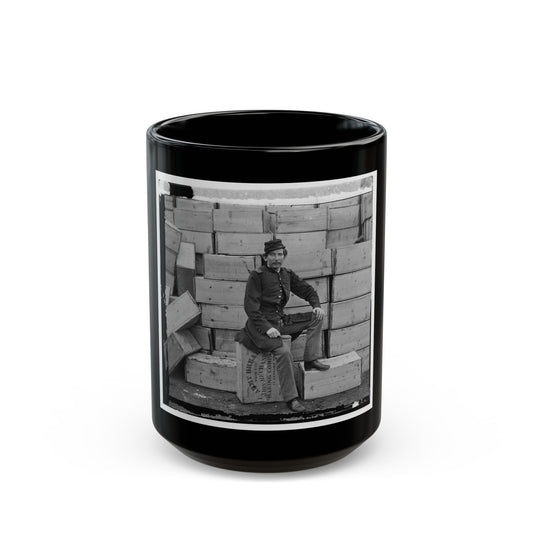 Aquia Creek, Virginia. Captain J.W. Forsyth, The Provost Marshall (U.S. Civil War) Black Coffee Mug-15oz-The Sticker Space