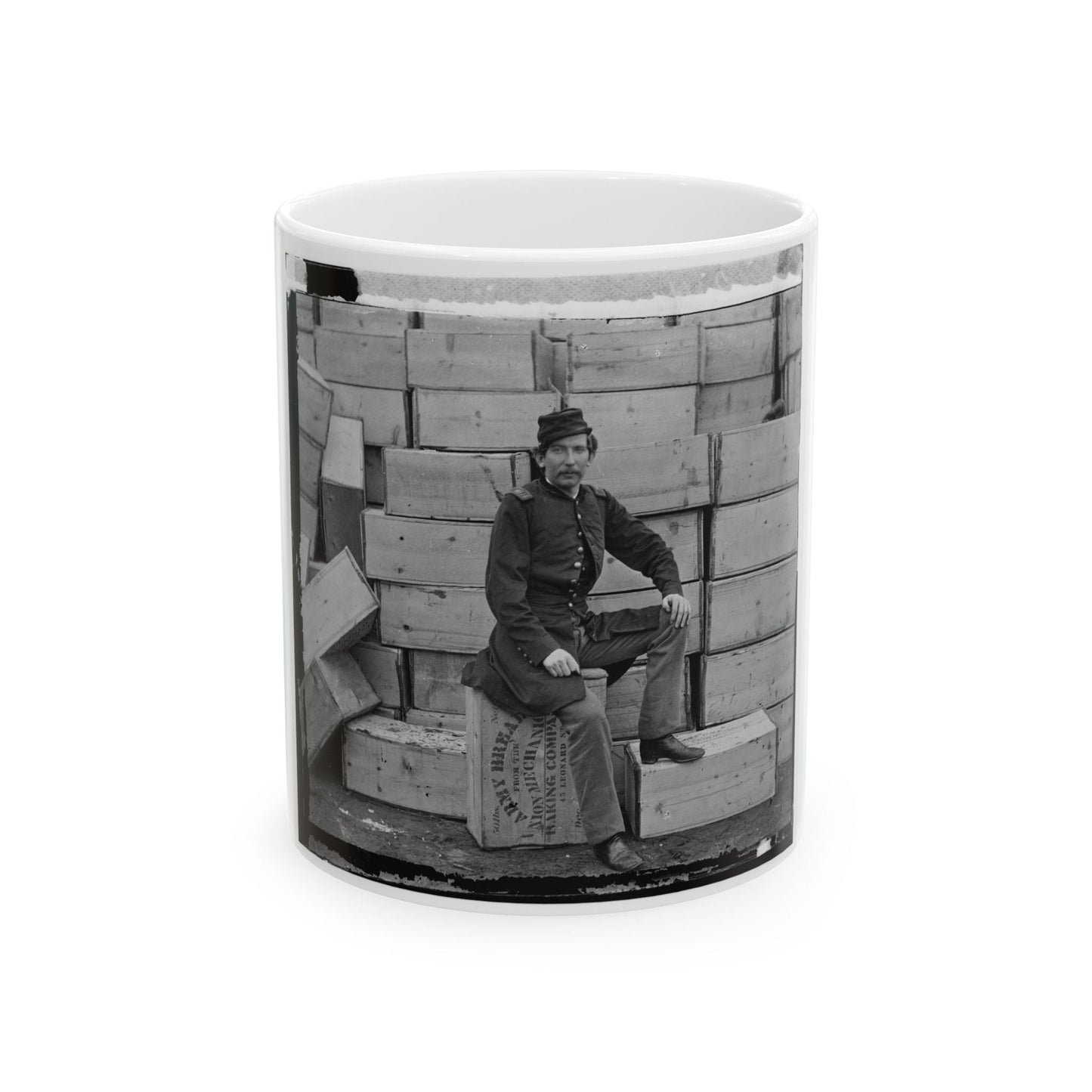 Aquia Creek, Virginia. Captain J.W. Forsyth, The Provost Marshall (U.S. Civil War) White Coffee Mug-11oz-The Sticker Space