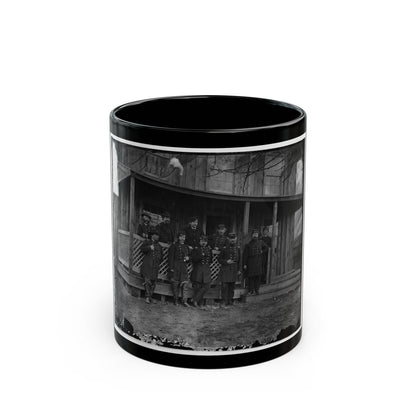 Aquia Creek, Virginia. Group Standing In Front Of Hospital (U.S. Civil War) Black Coffee Mug