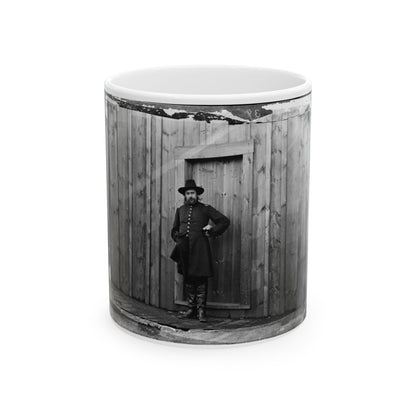 Aquia Crek Landing, Virginia. Capt. T.E. Hall, Assist. Quartermaster (U.S. Civil War) White Coffee Mug-11oz-The Sticker Space