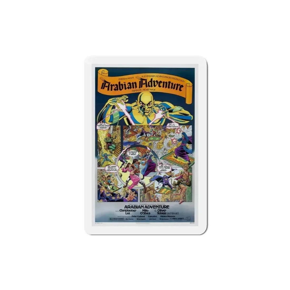 Arabian Adventure 1979 Movie Poster Refrigerator Magnet 3 Inch - The Sticker Space
