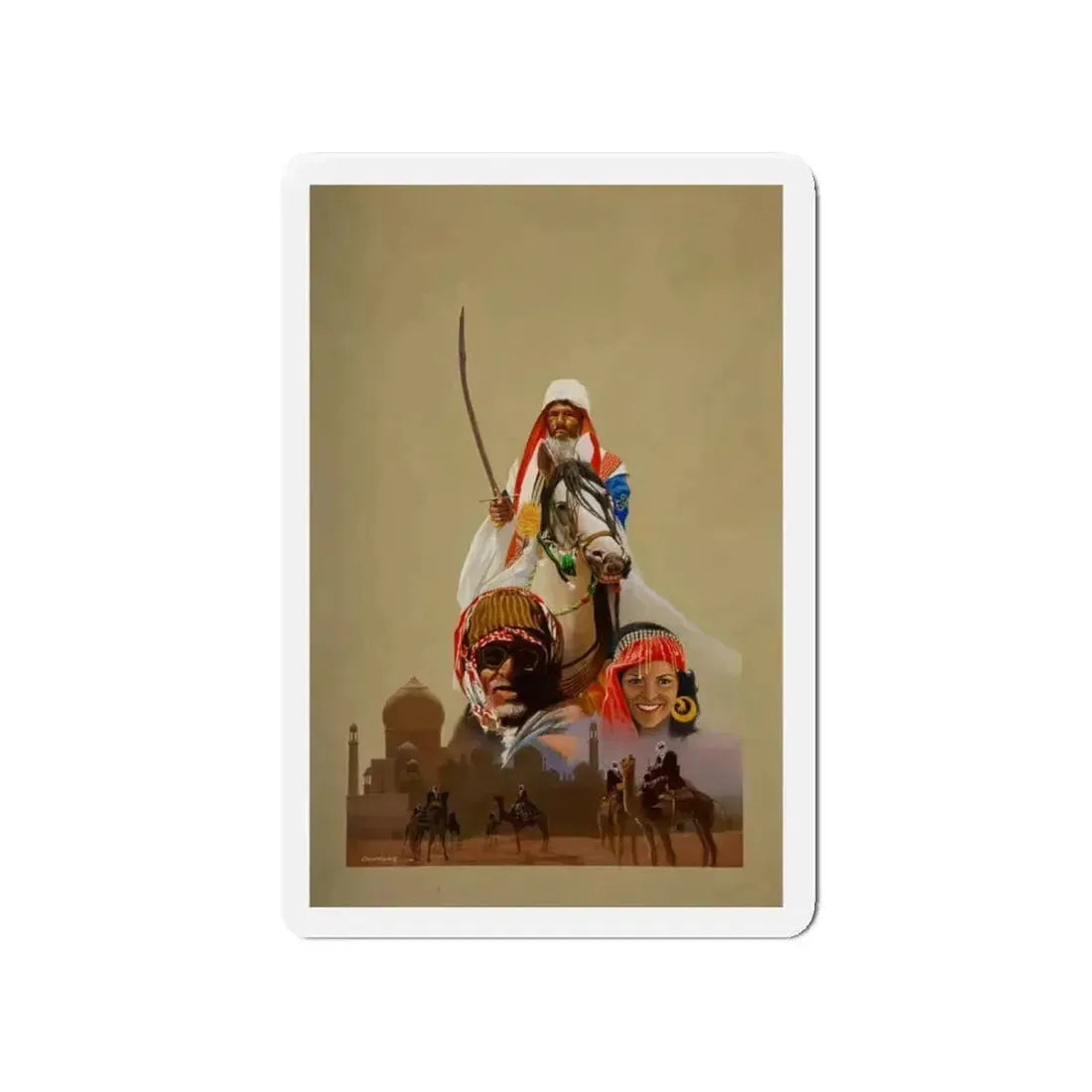 Arabian Scene (Magazine Illustration) Refrigerator Magnet - The Sticker Space
