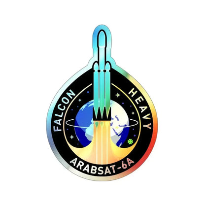 Arabsat 6A (SpaceX) Holographic STICKER Die-Cut Vinyl Decal 4 Inch - The Sticker Space