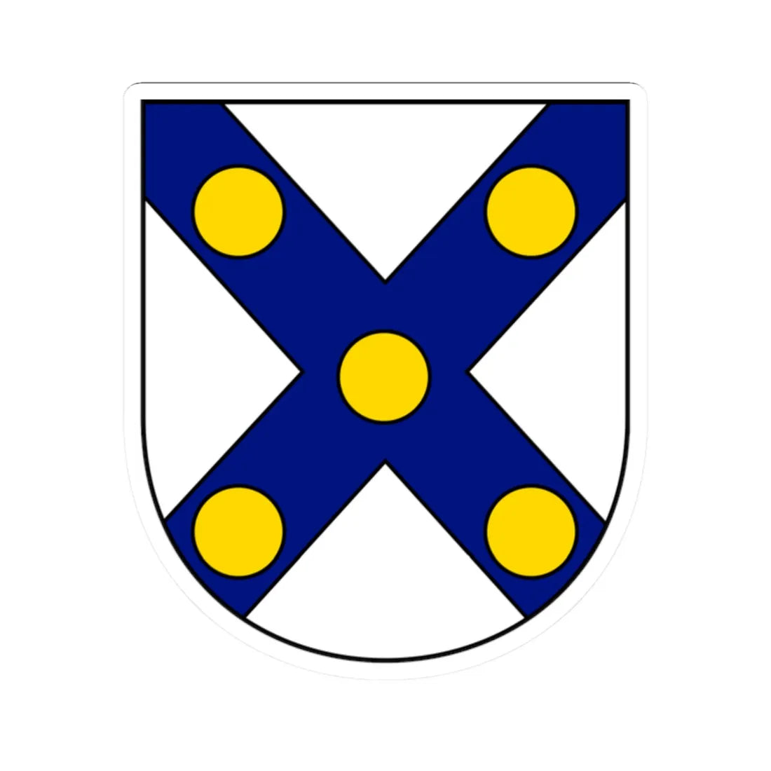 Araujo coat (Portugal) (Coat of Arms) STICKER Vinyl Kiss-Cut Decal 2 Inch White - The Sticker Space