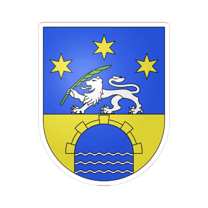 ArbedoCastione-coat of arms (Switzerland) (Coat of Arms) STICKER Vinyl Kiss-Cut Decal 4 Inch White - The Sticker Space
