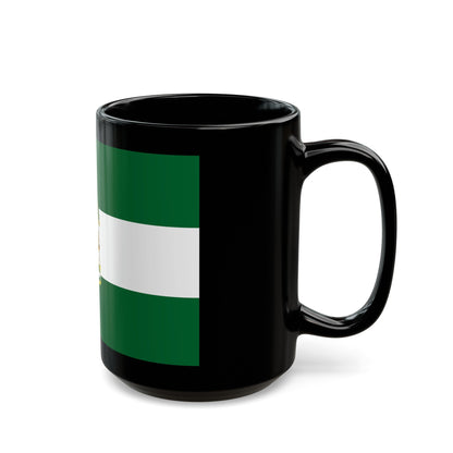 Arbonaida the Flag of Andalusia Spain - Black Coffee Mug-The Sticker Space