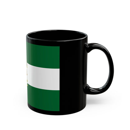 Arbonaida the Flag of Andalusia Spain - Black Coffee Mug-The Sticker Space