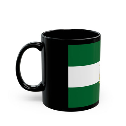 Arbonaida the Flag of Andalusia Spain - Black Coffee Mug-The Sticker Space