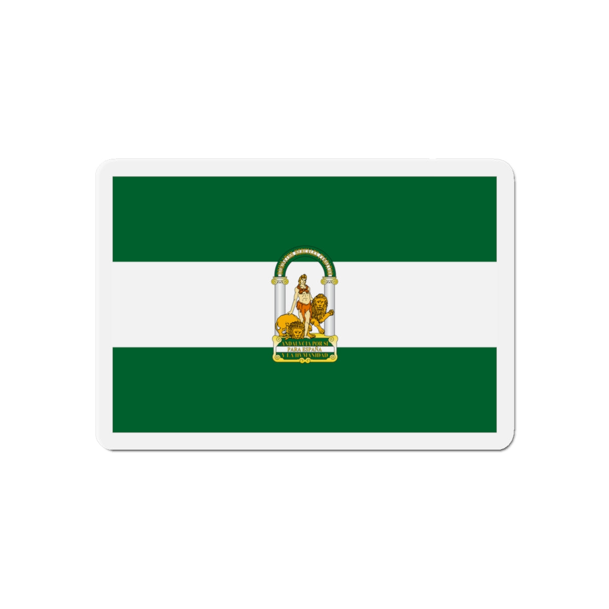 Arbonaida the Flag of Andalusia Spain - Die-Cut Magnet-6 × 6"-The Sticker Space