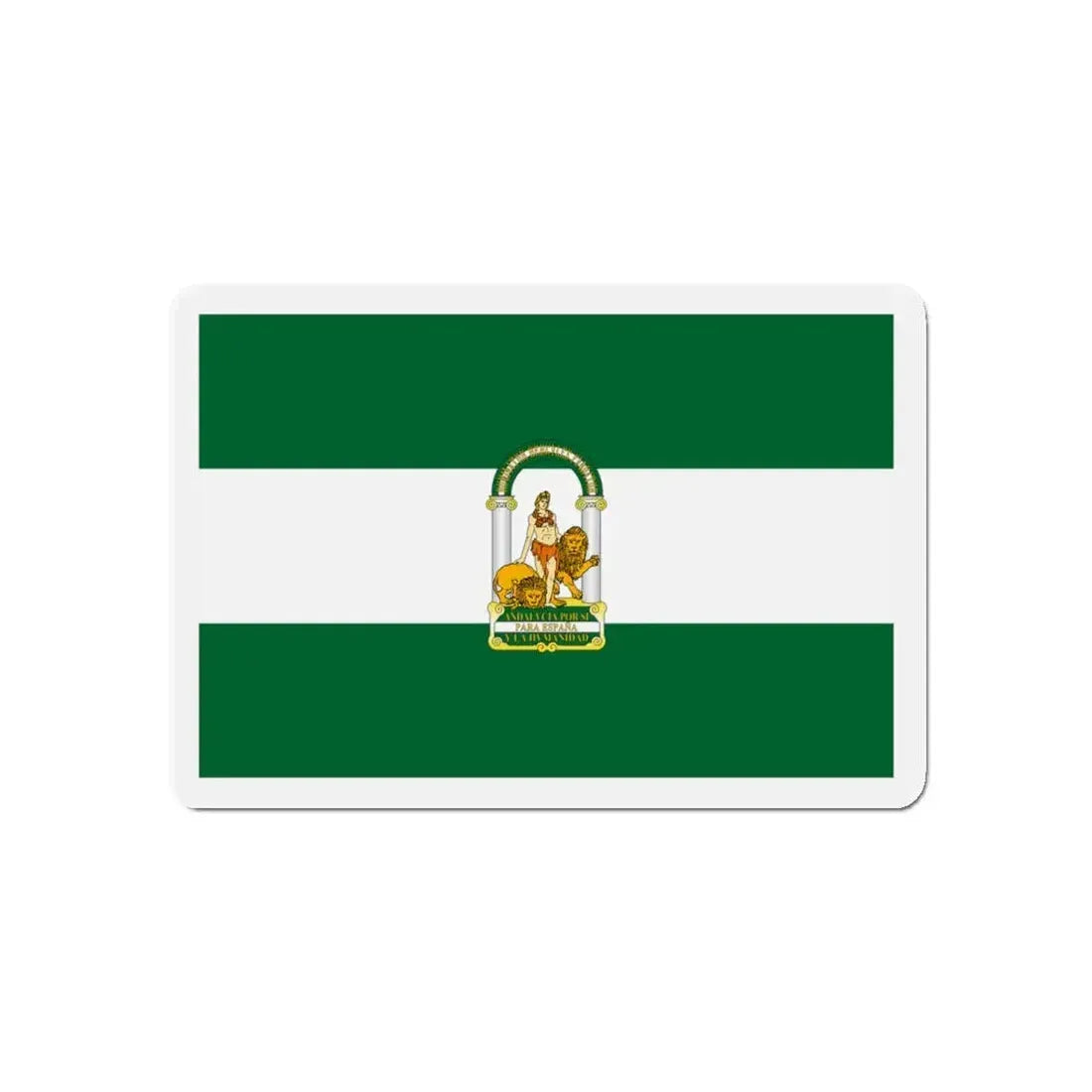 Arbonaida the Flag of Andalusia Spain - Refrigerator Magnet 5 Inch - The Sticker Space
