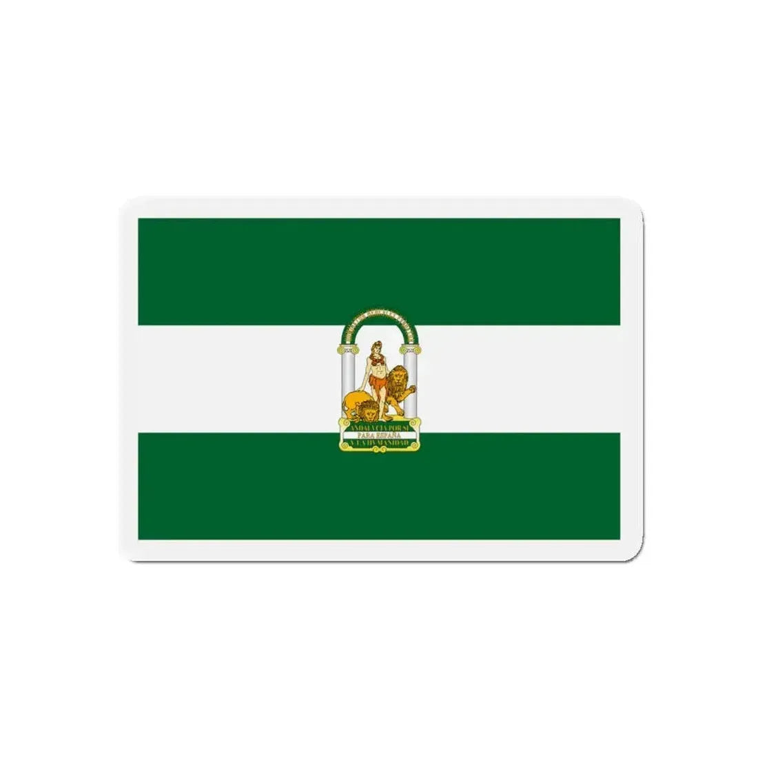 Arbonaida the Flag of Andalusia Spain - Refrigerator Magnet - The Sticker Space