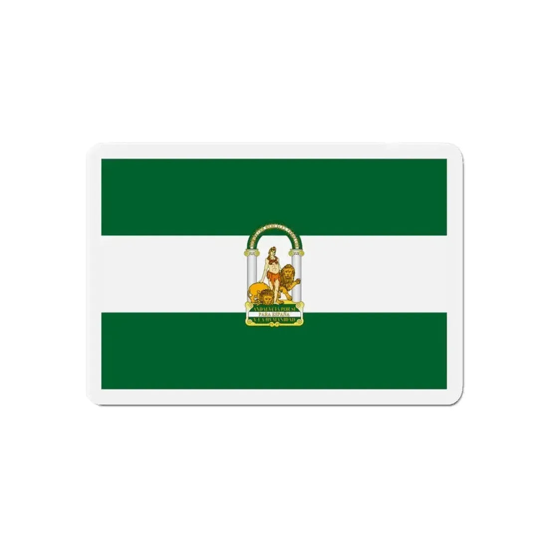 Arbonaida the Flag of Andalusia Spain - Refrigerator Magnet - The Sticker Space