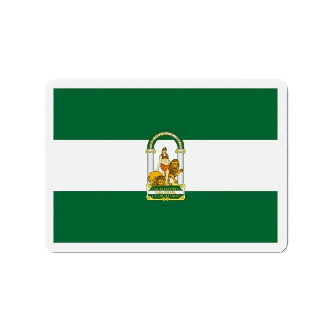 Arbonaida the Flag of Andalusia Spain - Refrigerator Magnet - The Sticker Space