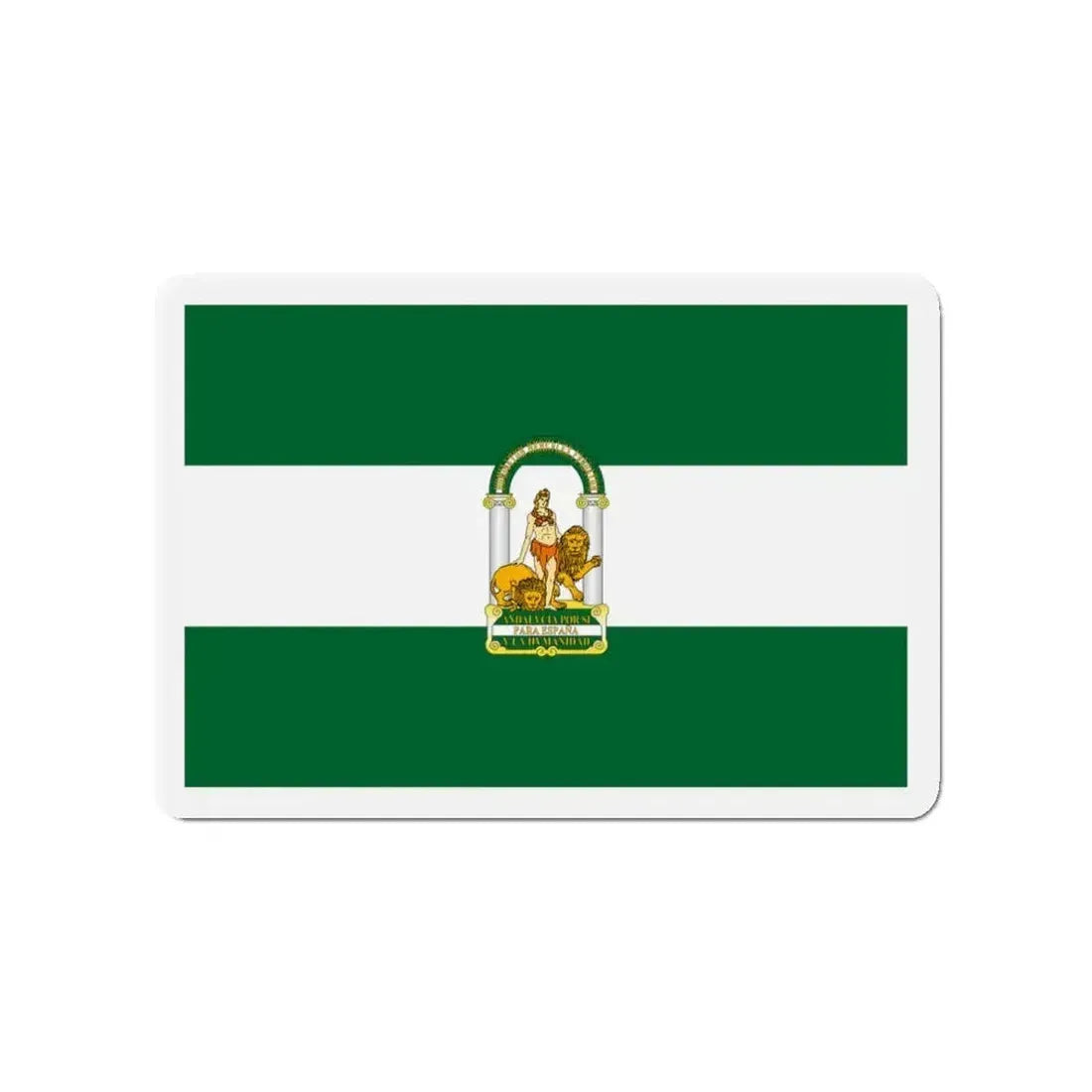Arbonaida the Flag of Andalusia Spain - Refrigerator Magnet - The Sticker Space