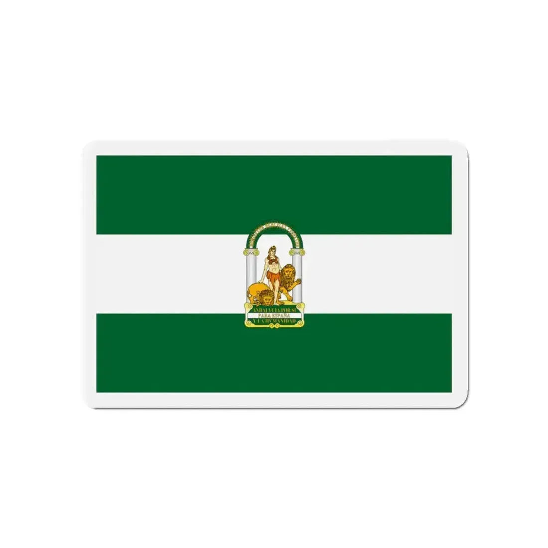 Arbonaida the Flag of Andalusia Spain - Refrigerator Magnet - The Sticker Space
