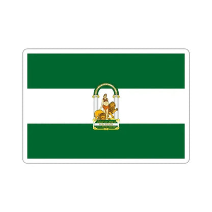 Arbonaida the Flag of Andalusia Spain STICKER Vinyl Die-Cut Decal 3 Inch - The Sticker Space